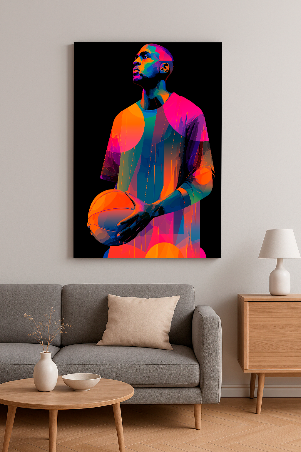 “Vibrant Focus” — Pop Art Basketball