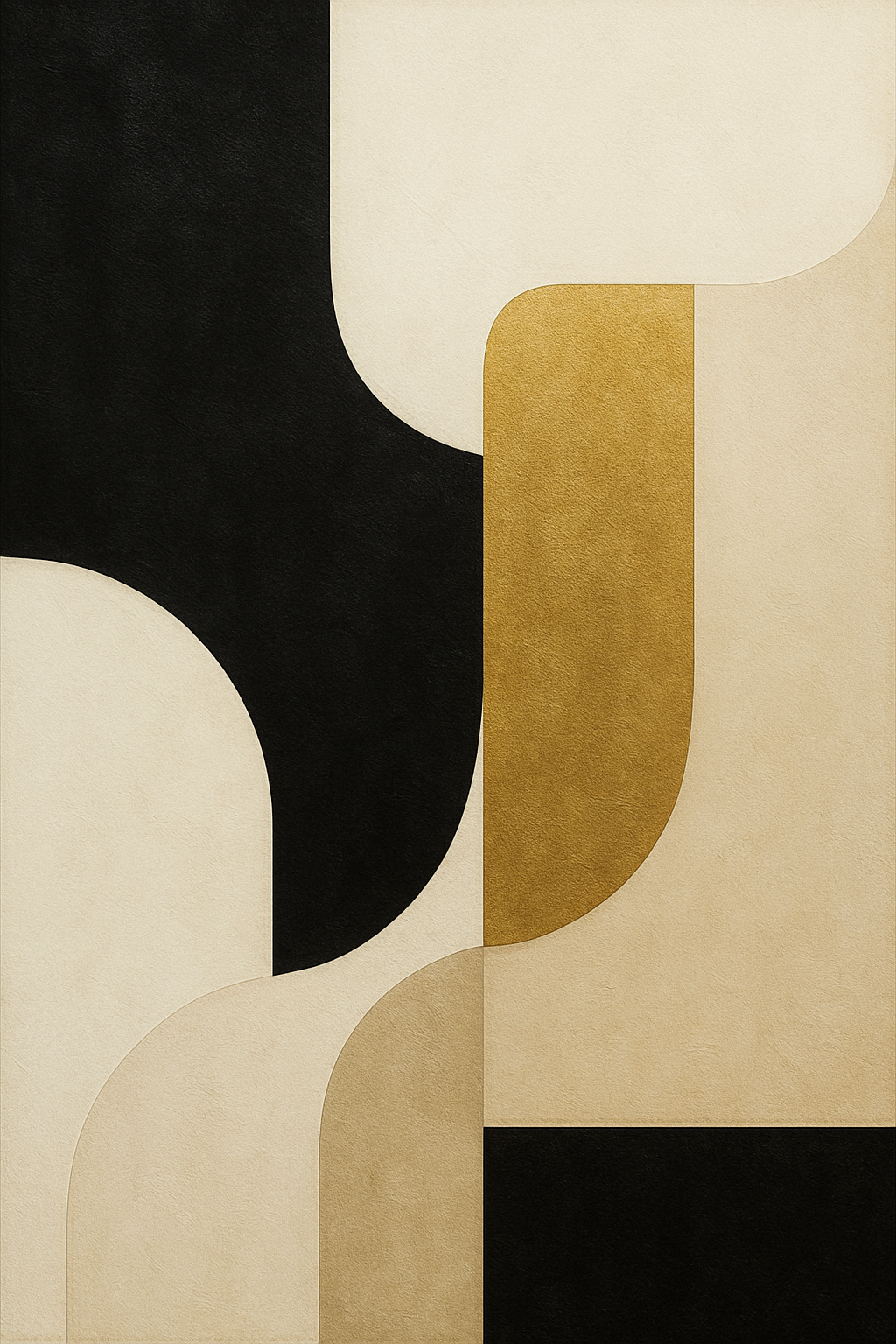 Golden Balance — Abstract Canvas Wall Art