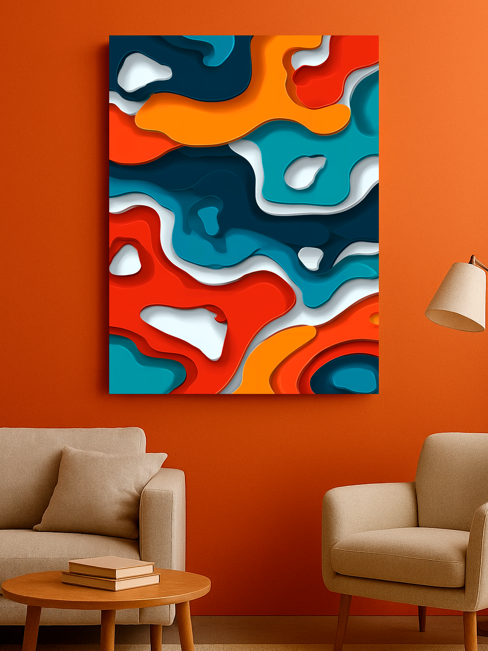 "Layered Pulse" — Abstract Topographic