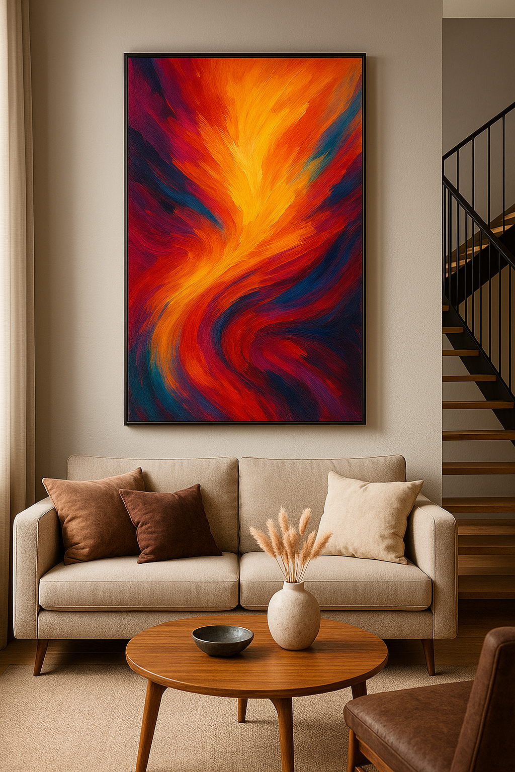 Flameflow — Vibrant Abstract Gallery Canvas