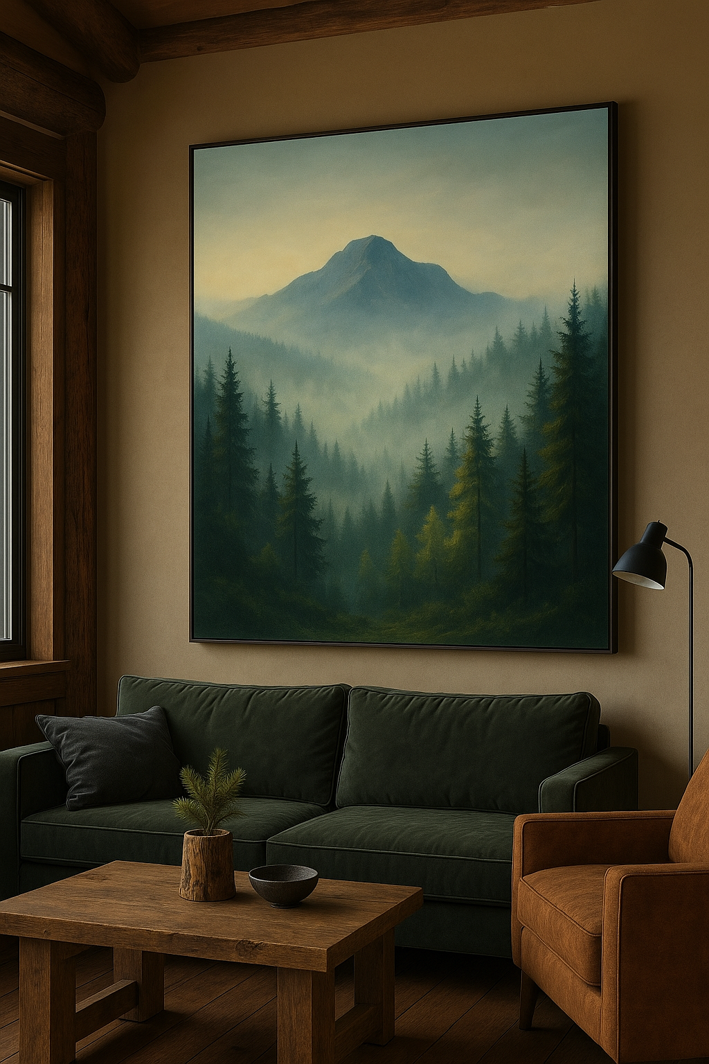 Whispering Pines — Mountain Landscape Canvas Wall Art