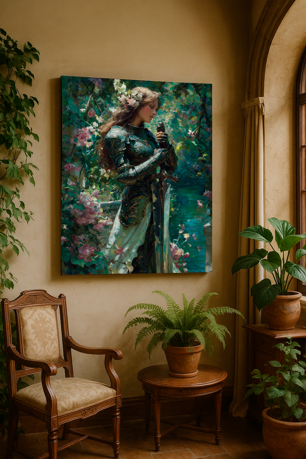 "The Garden Sentinel" — Floral Knight