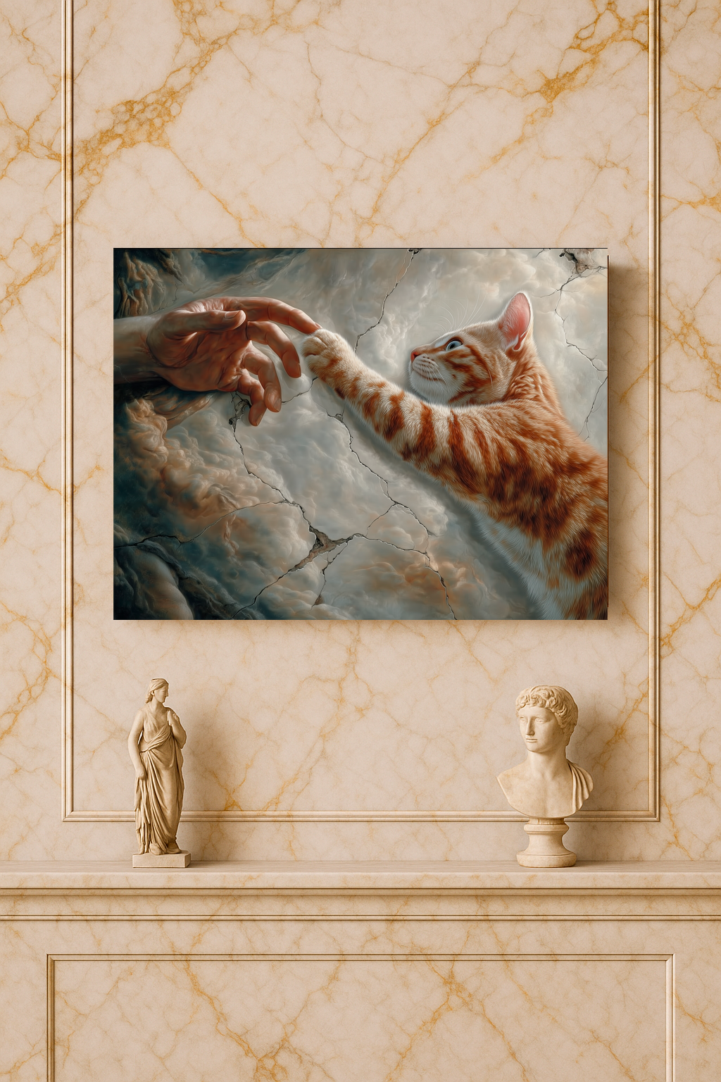 "The Paw of Creation" — Cat & Human Parody