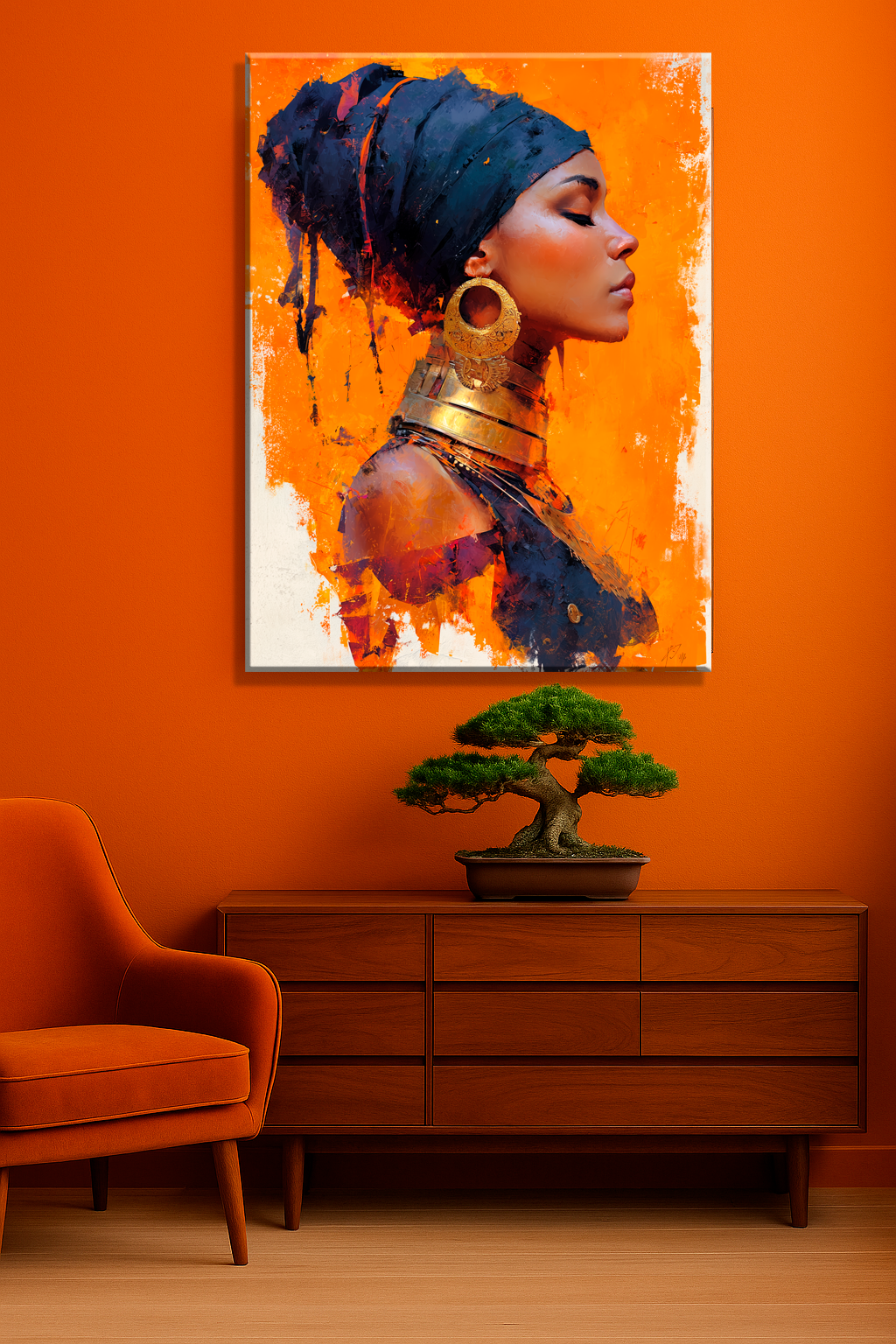 Golden Grace – Afrocentric Portrait