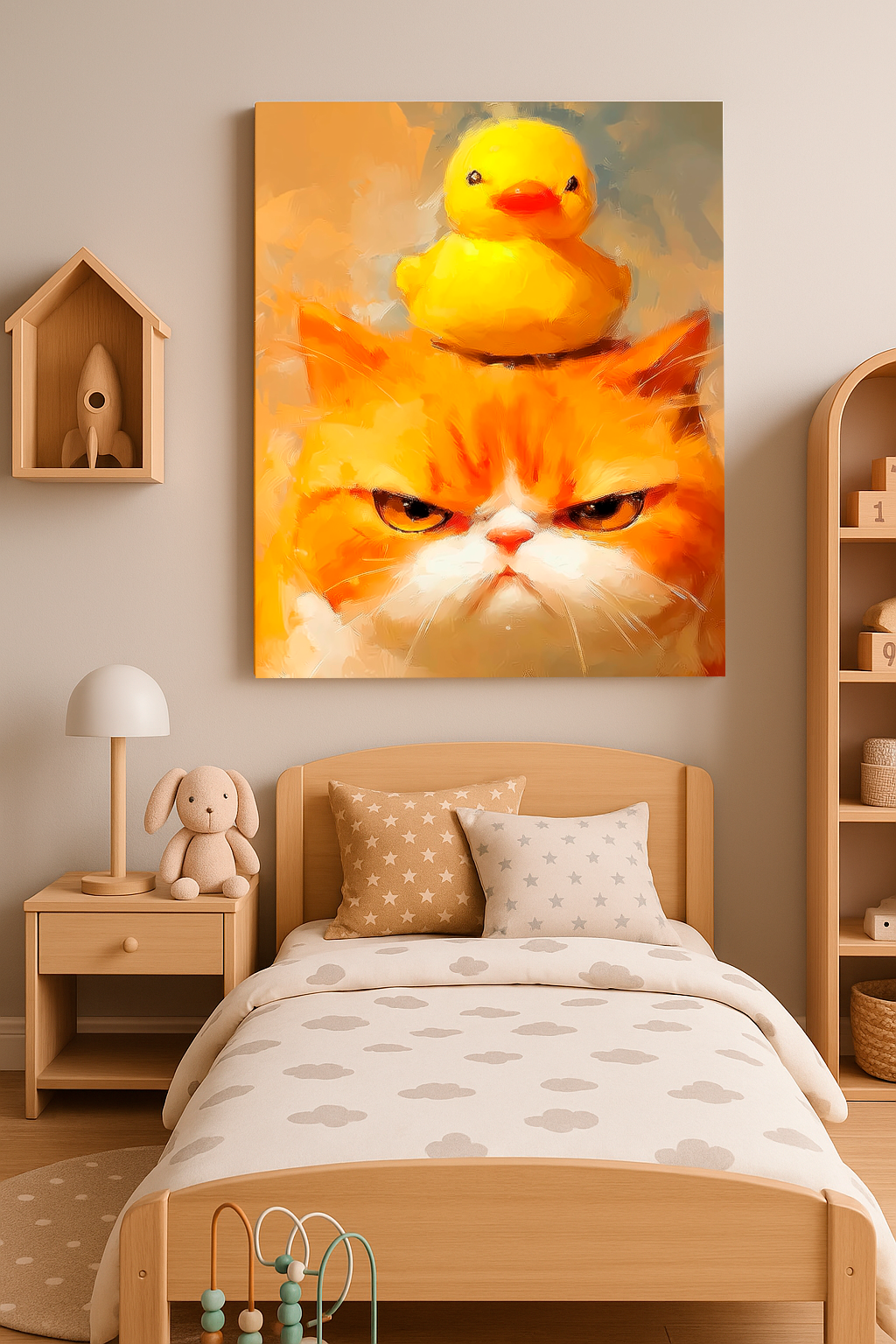 “Not Amused” — Grumpy Cat & Duck