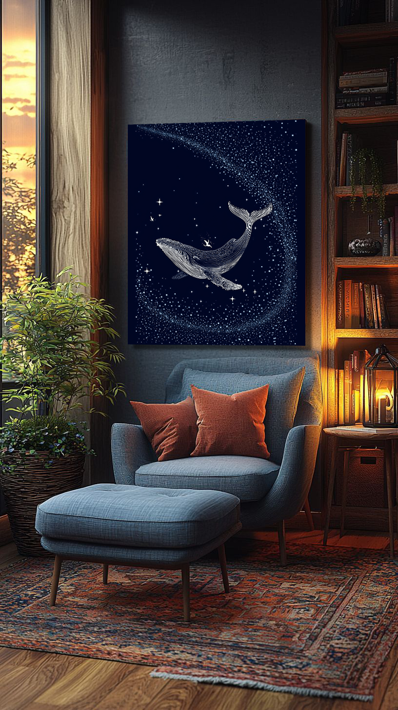 Celestial Whale – Cosmic Dream Wall Art