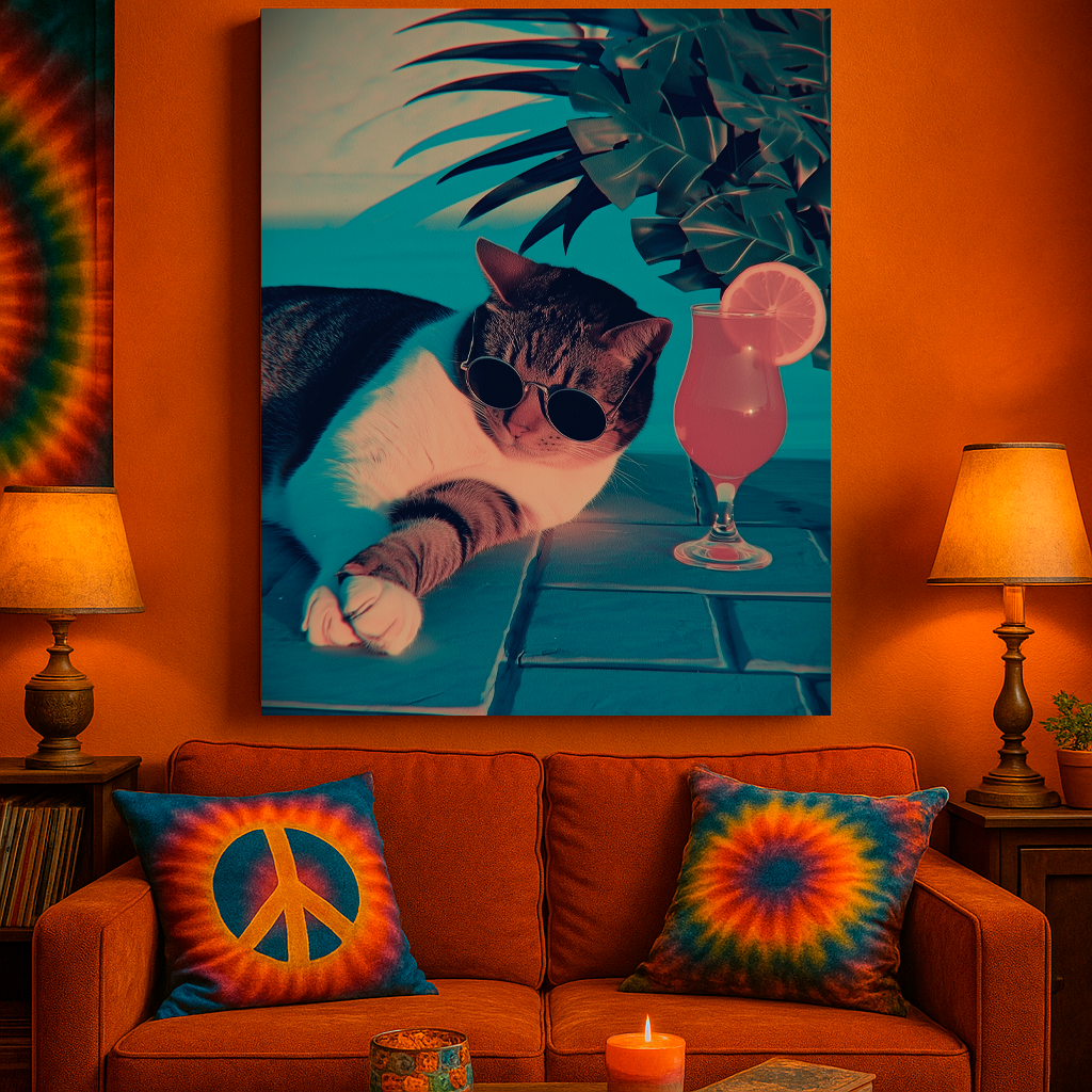 Poolside Cat — Retro Chill