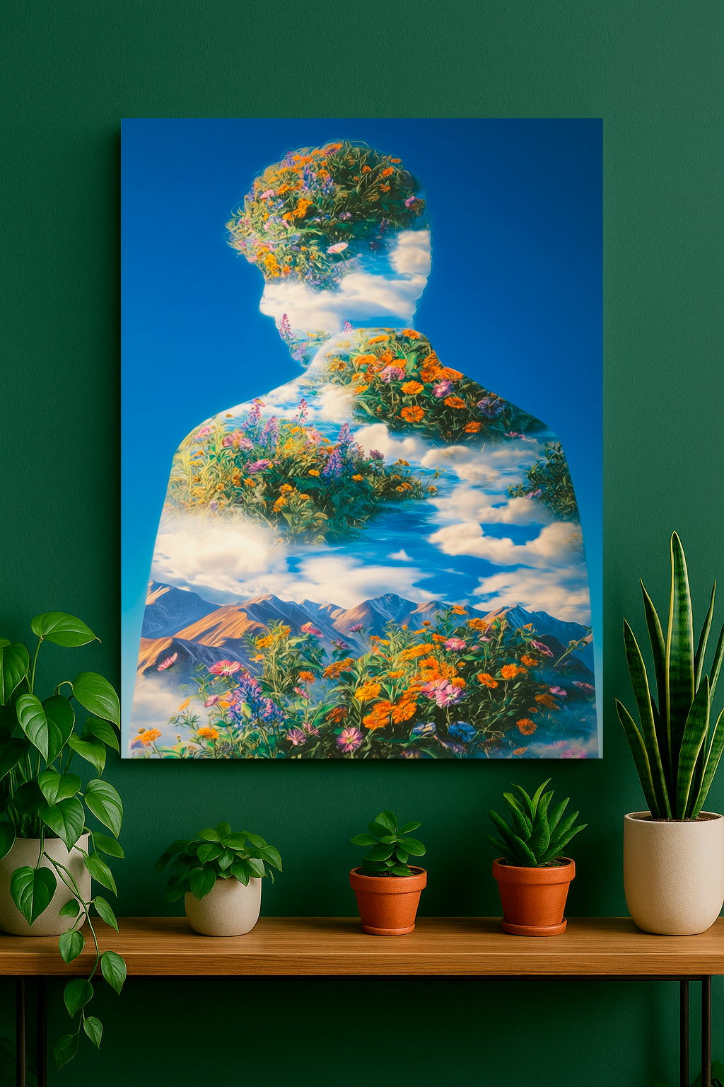 Floral Mind — Surreal Silhouette Landscape