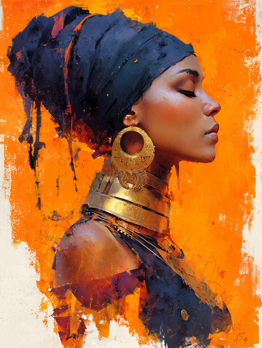 Golden Grace – Afrocentric Portrait
