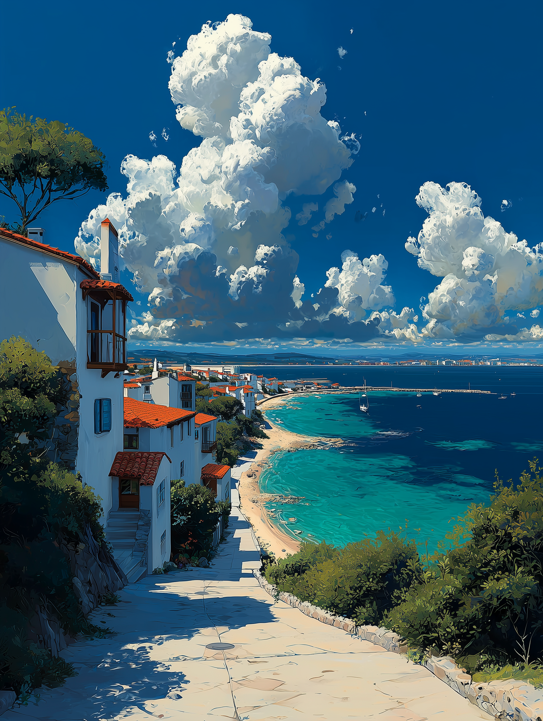 "Path to the Azure Bay" — Mediterranean Coastline