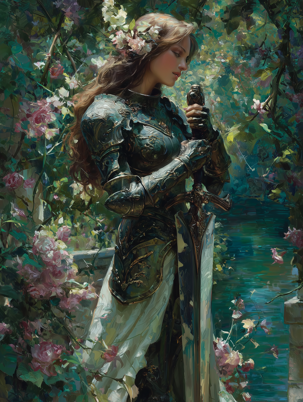 "The Garden Sentinel" — Floral Knight