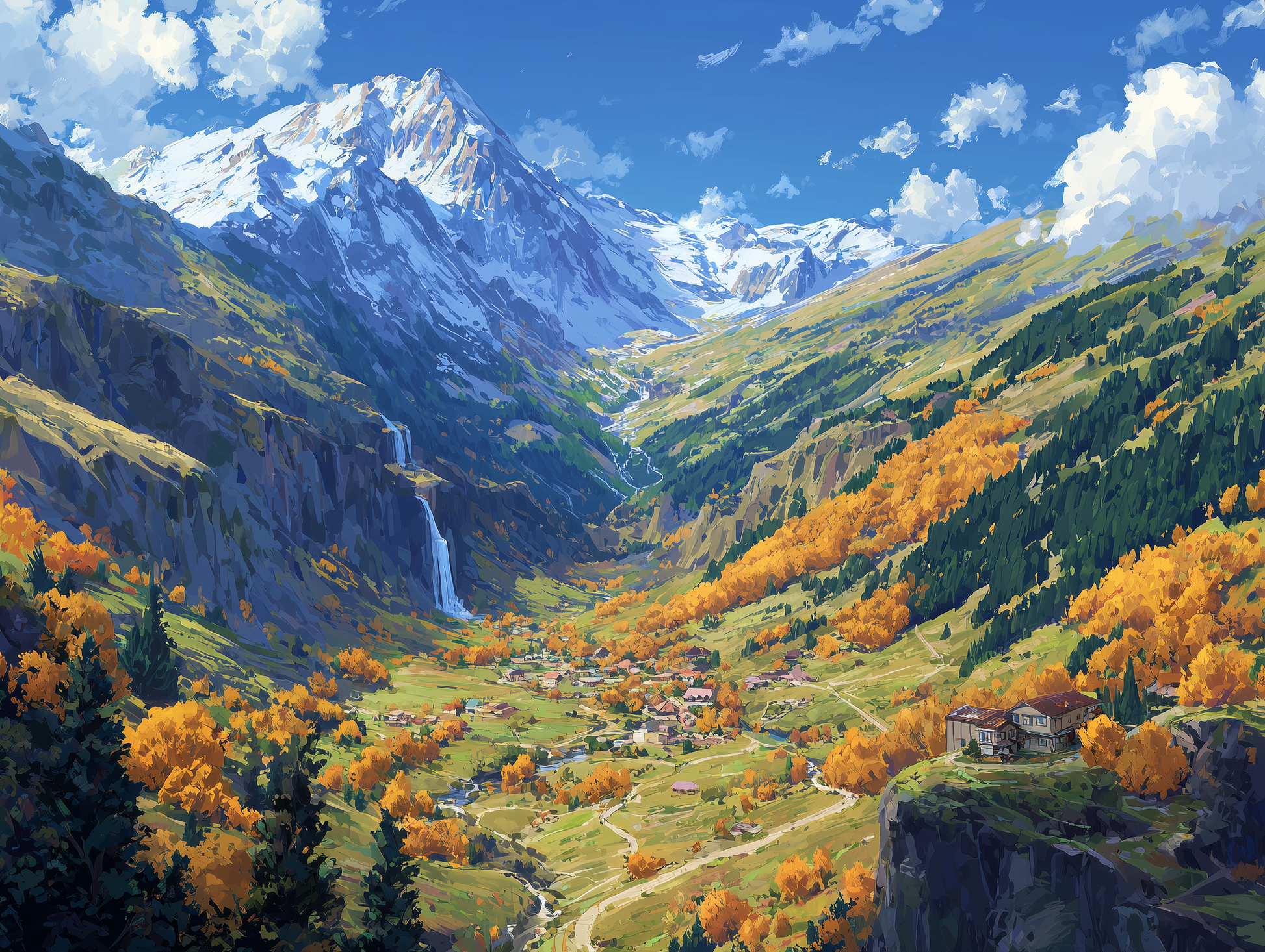 “Valley of Gold” — Autumn Alpine Landscape