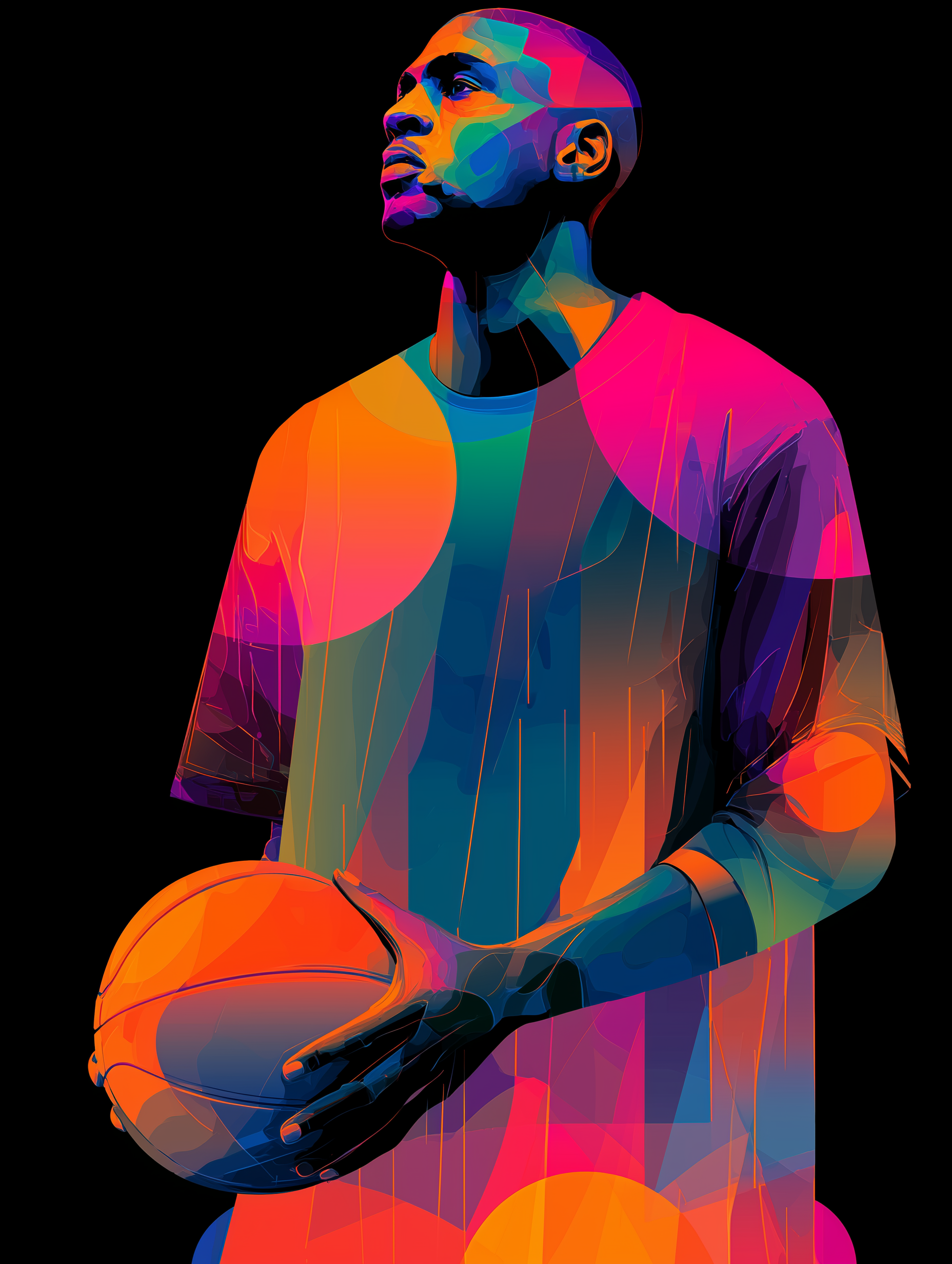 “Vibrant Focus” — Pop Art Basketball